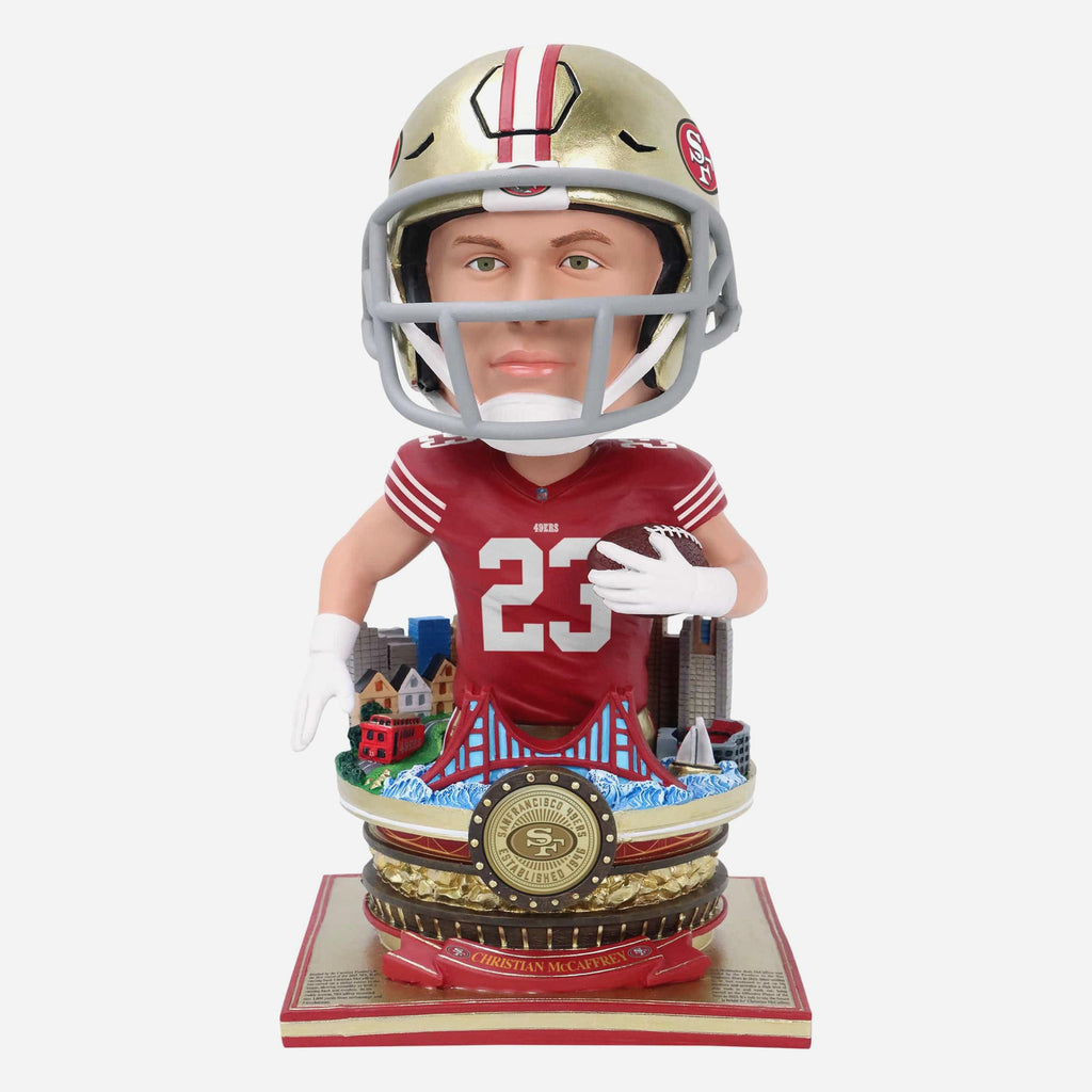 Christian McCaffrey San Francisco 49ers Bust Bighead Bobblehead FOCO - FOCO.com