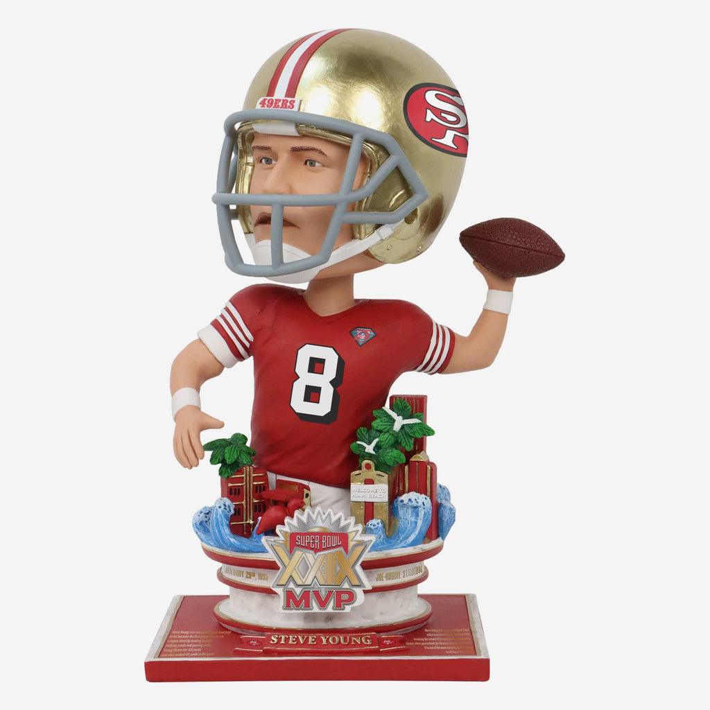 Steve Young San Francisco 49ers Super Bowl XXIX MVP Bust Bighead Bobblehead FOCO - FOCO.com