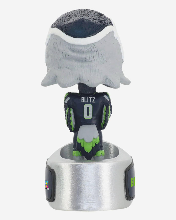 Blitz Seattle Seahawks Super Bowl LX Champions Mascot Ring Base Bighead Bobblehead FOCO - FOCO.com