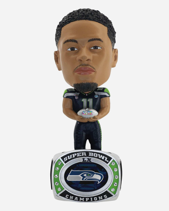 Jaxon Smith-Njigba Seattle Seahawks Super Bowl LX Champions Ring Base Bighead Bobblehead FOCO - FOCO.com