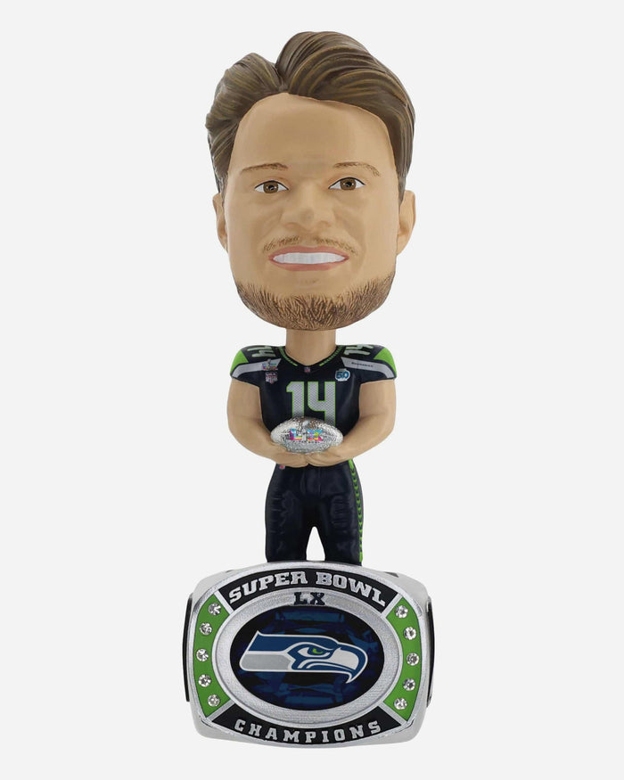 Sam Darnold Seattle Seahawks Super Bowl LX Champions Ring Base Bighead Bobblehead FOCO - FOCO.com