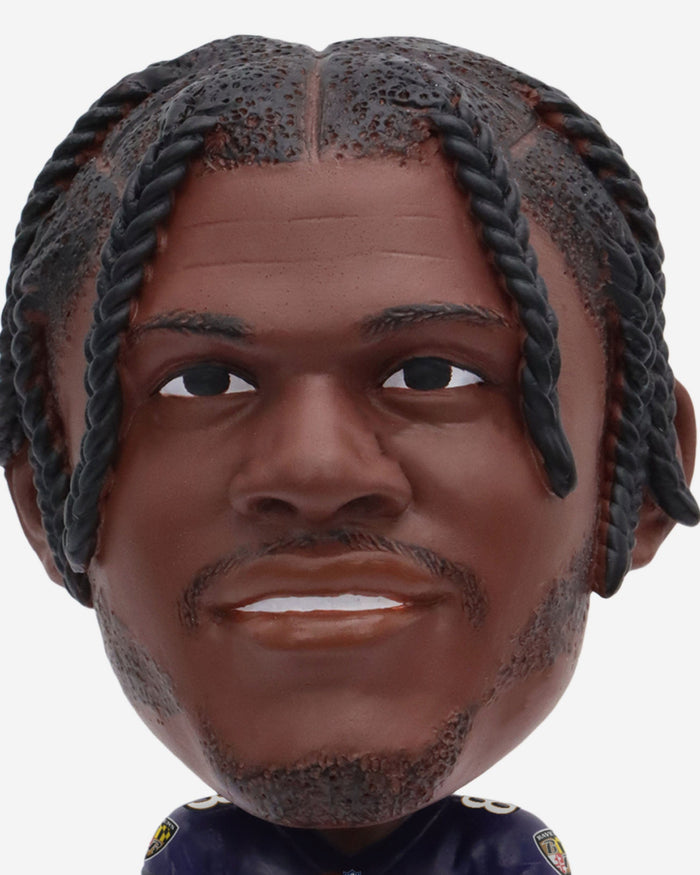 Lamar Jackson Baltimore Ravens Field Stripe Mini Bighead Bobblehead FOCO - FOCO.com