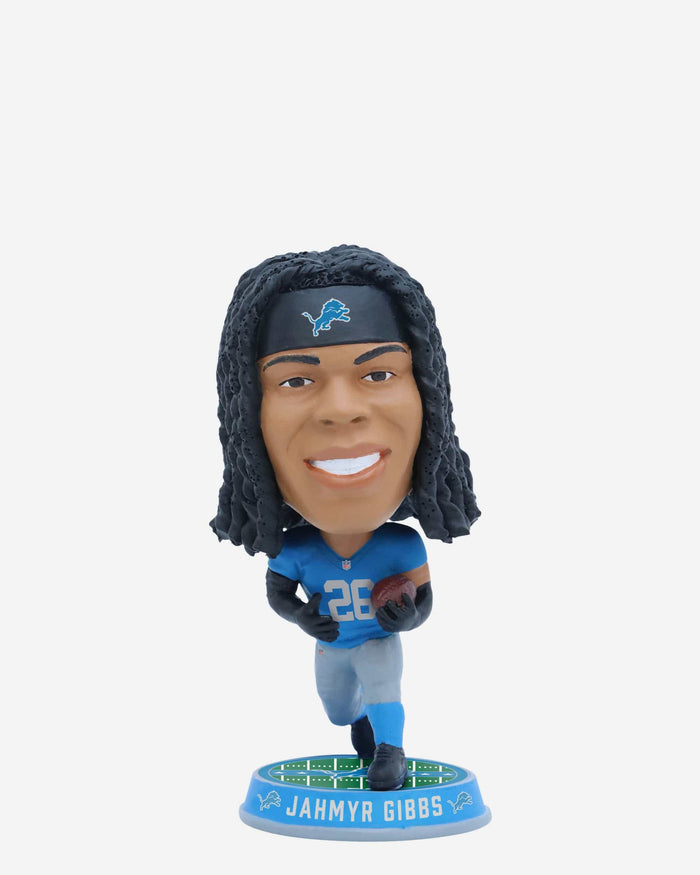 Jahmyr Gibbs Detroit Lions Retro Uniform Field Stripe Mini Bighead Bobblehead FOCO - FOCO.com