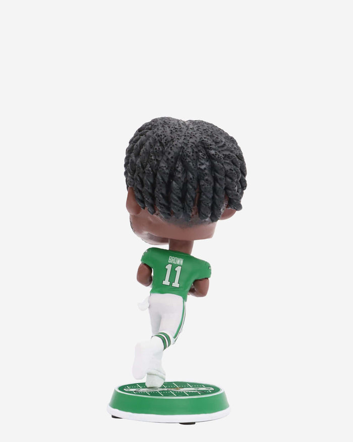 AJ Brown Philadelphia Eagles Kelly Green Uniform Field Stripe Mini Bighead Bobblehead FOCO - FOCO.com