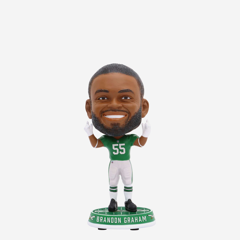 Brandon Graham Philadelphia Eagles Kelly Green Uniform Field Stripe Mini Bighead Bobblehead FOCO - FOCO.com