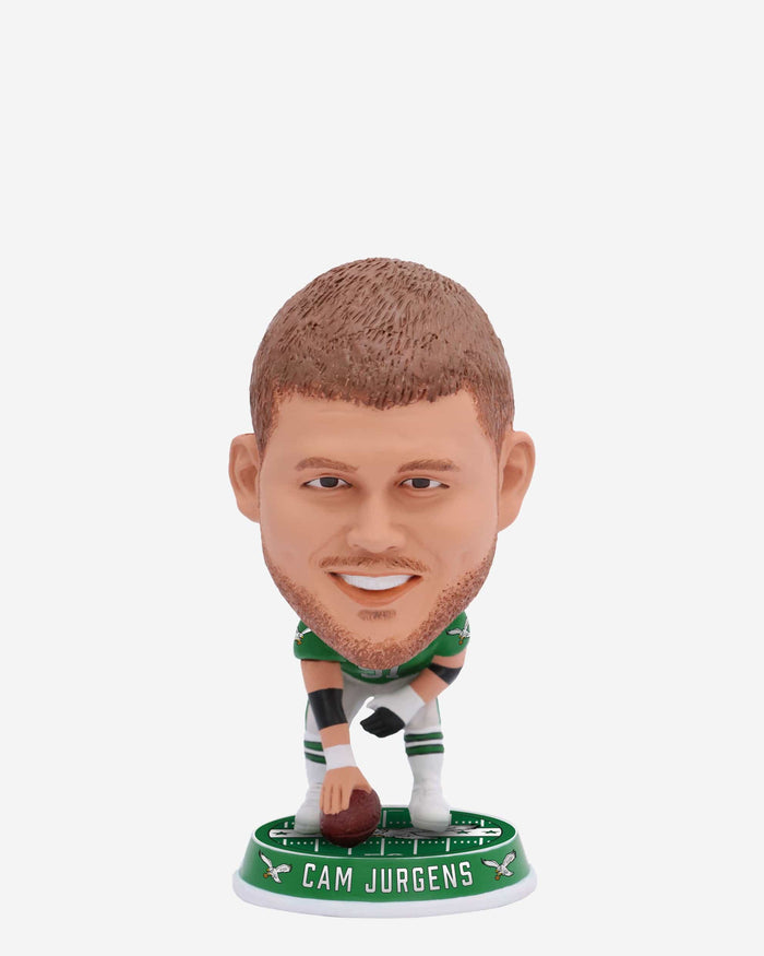 Cam Jurgens Philadelphia Eagles Kelly Green Uniform Field Stripe Mini Bighead Bobblehead FOCO - FOCO.com