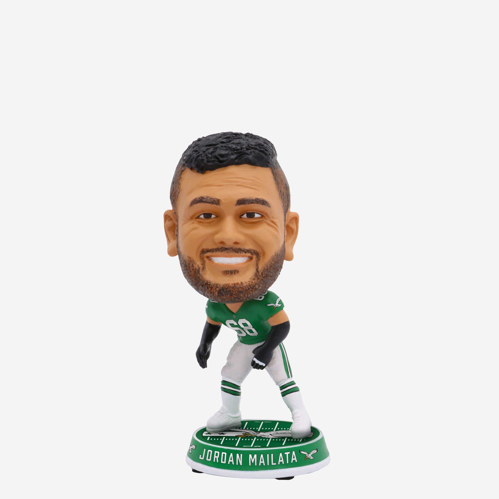 Jordan Mailata Philadelphia Eagles Kelly Green Uniform Field Stripe Mini Bighead Bobblehead FOCO - FOCO.com