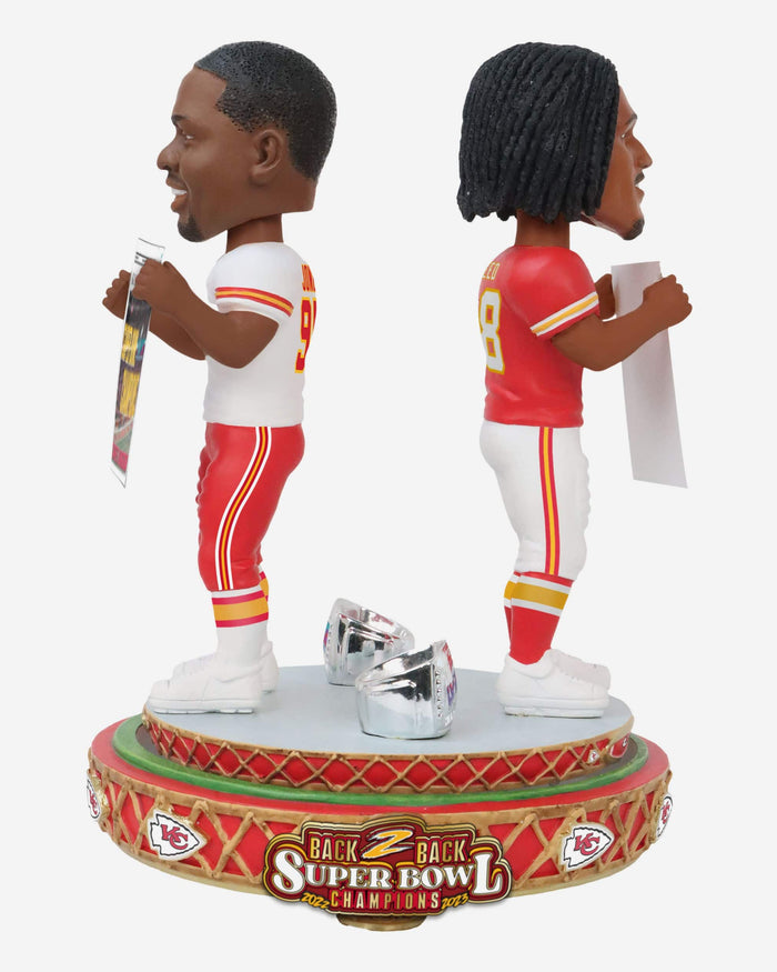 L'Jarius Sneed & Chris Jones Kansas City Chiefs Super Bowl LVIII Champions Dual Spinner Bobblehead FOCO - FOCO.com