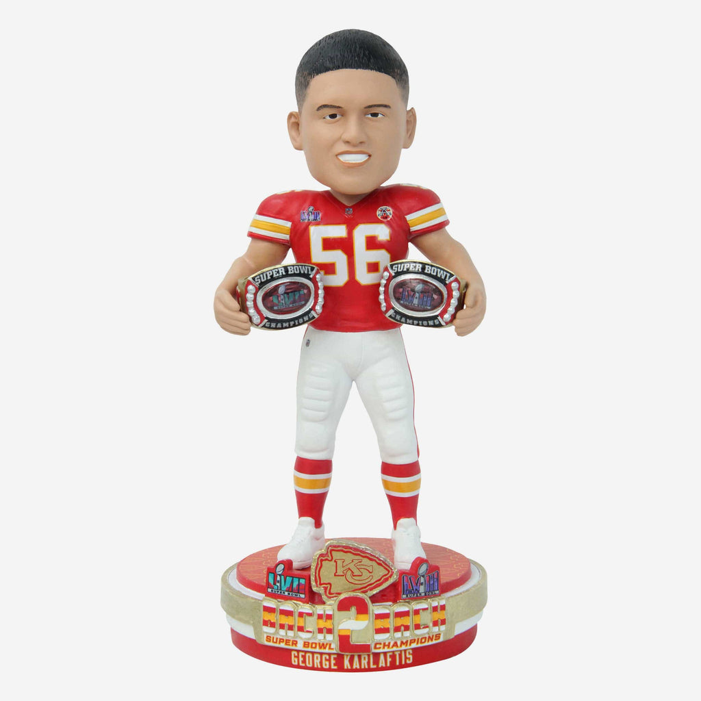 George Karlaftis Kansas City Chiefs Super Bowl LVIII Champions Bobblehead FOCO - FOCO.com
