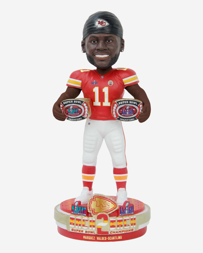 Marquez Valdes-Scantling Kansas City Chiefs Super Bowl LVIII Champions Bobblehead FOCO - FOCO.com