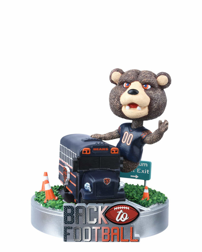 Staley Da Bear Chicago Bears Back to Football Bus Mascot Mini Bobblehead FOCO - FOCO.com
