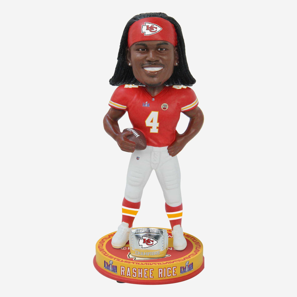 Rashee Rice Kansas City Chiefs Super Bowl LVIII Champions Bobblehead FOCO - FOCO.com