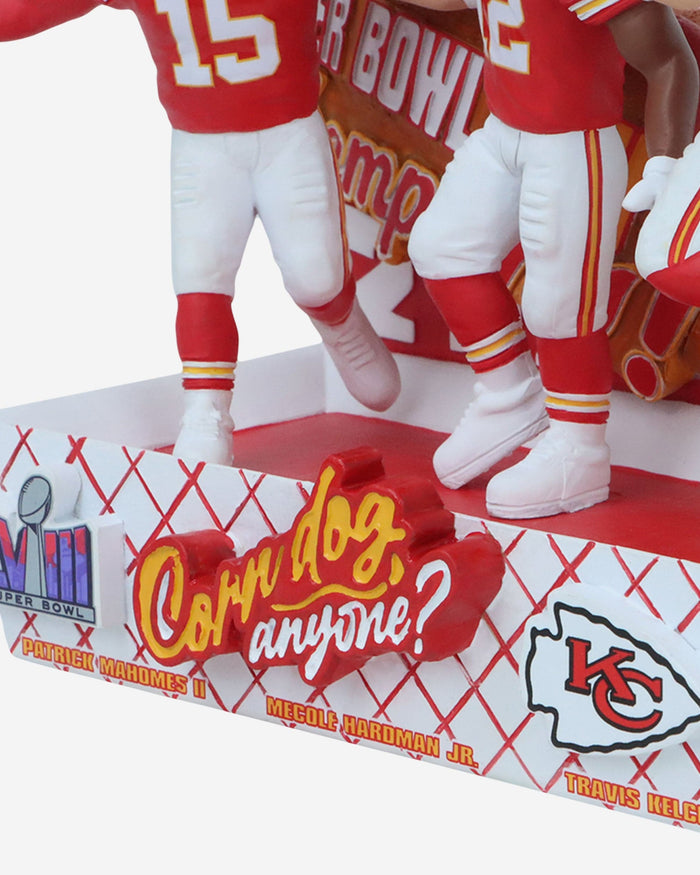 Patrick Mahomes & Mecole Hardman & Travis Kelce Kansas City Chiefs Super Bowl LVIII Triple Bobblehead FOCO - FOCO.com
