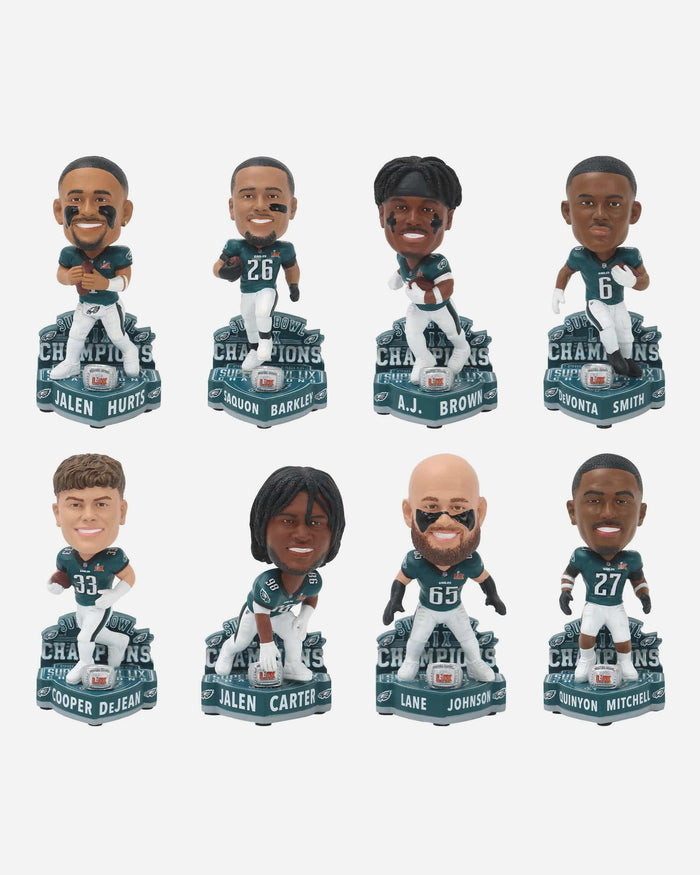 Philadelphia Eagles Super Bowl LIX Champions Mini Bobblehead Boxed Set FOCO - FOCO.com