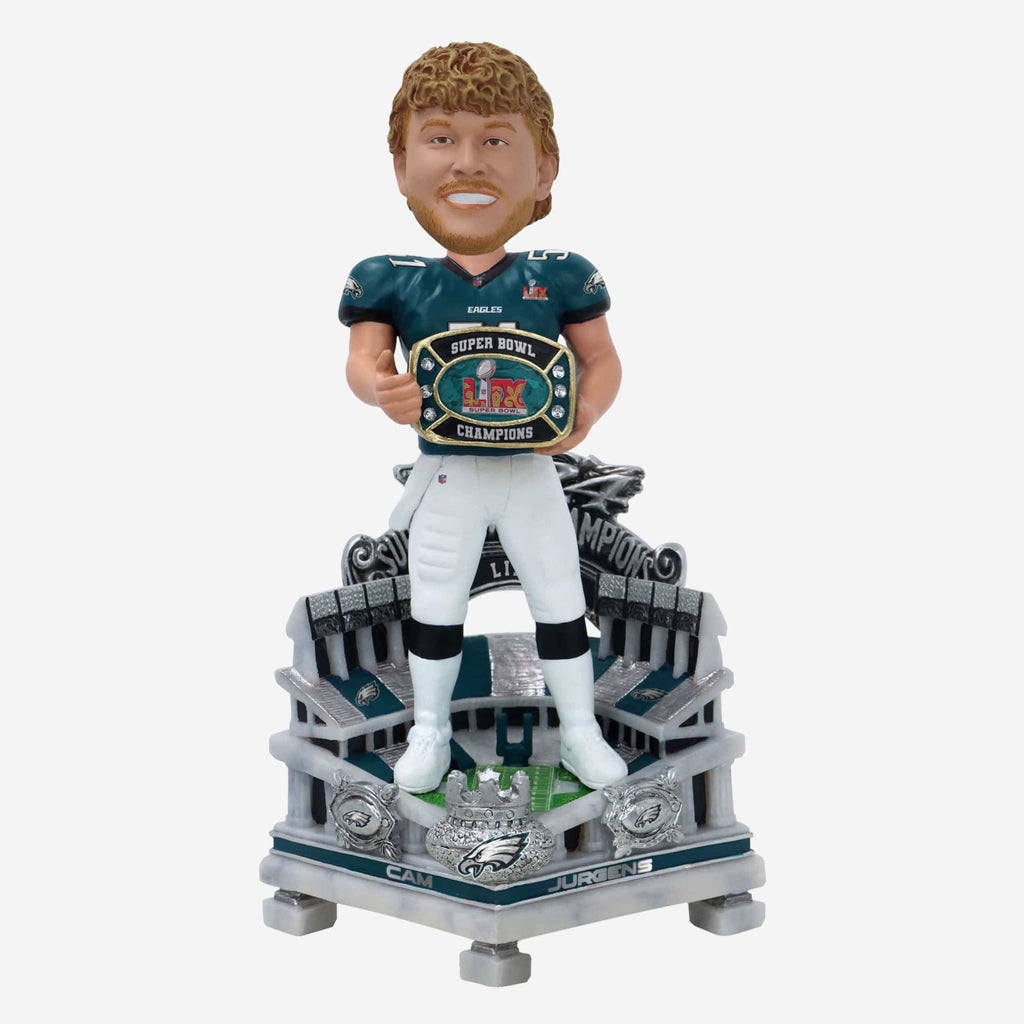 Cam Jurgens Philadelphia Eagles Super Bowl LIX Champions Celebration Bobblehead FOCO - FOCO.com