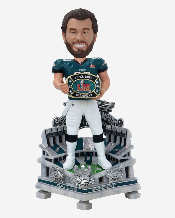 Dallas Goedert Philadelphia Eagles Super Bowl LIX Champions Celebration Bobblehead FOCO - FOCO.com