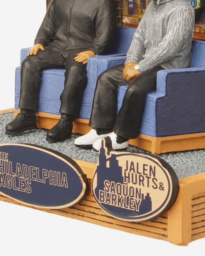 Saquon Barkley & Jalen Hurts Philadelphia Eagles Super Bowl LIX Champions Couch Dual Bobblehead FOCO - FOCO.com