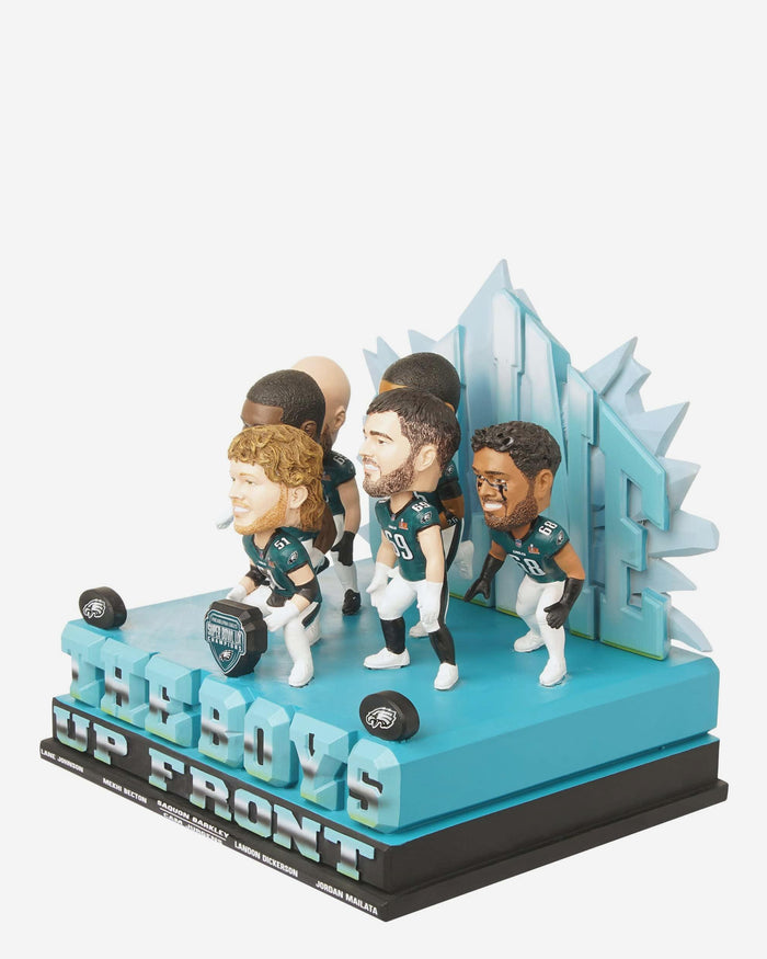 Philadelphia Eagles The Boys Up Front O-Line Super Bowl LIX Champions Mini Bobblehead Scene FOCO - FOCO.com