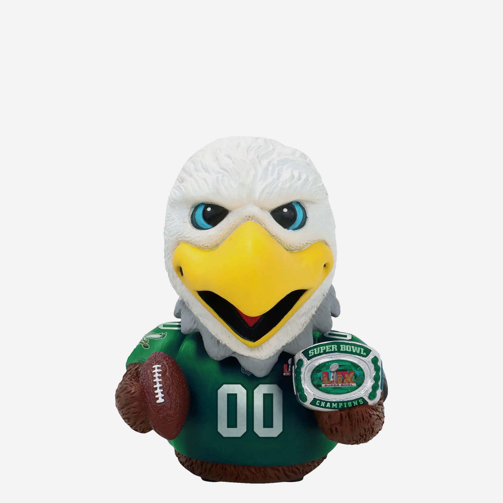 Swoop Philadelphia Eagles Super Bowl LIX Champions Kelly Green Bobble Duck Mascot Mini Bobblehead FOCO - FOCO.com