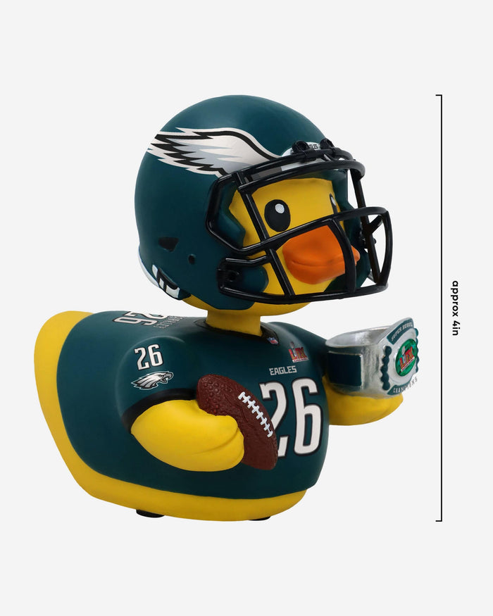 Saquon Barkley Philadelphia Eagles Super Bowl LIX Champions Player Bobble Duck Mini Bobblehead FOCO - FOCO.com