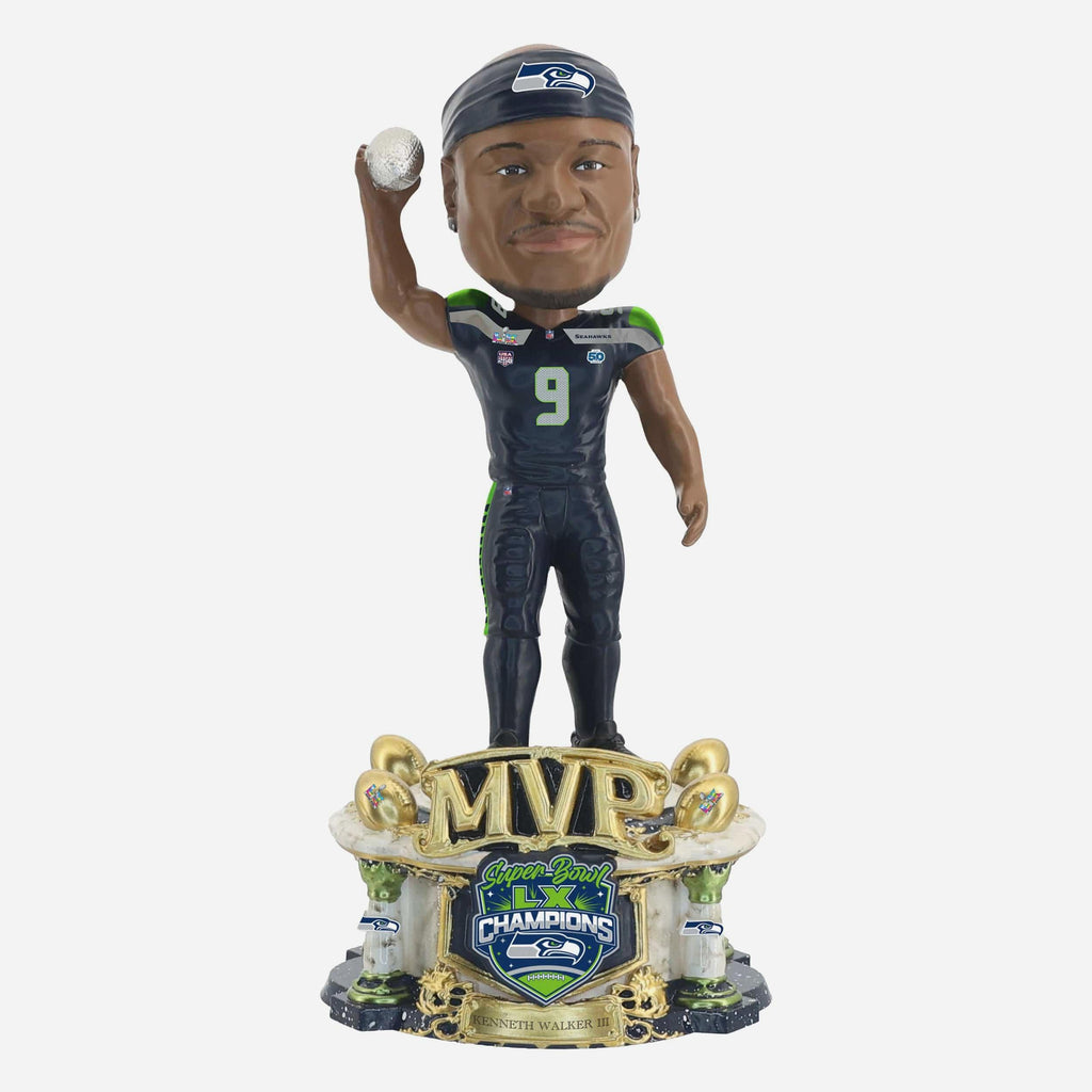 Kenneth Walker III Seattle Seahawks Super Bowl LX Champions MVP Celebration Bobblehead