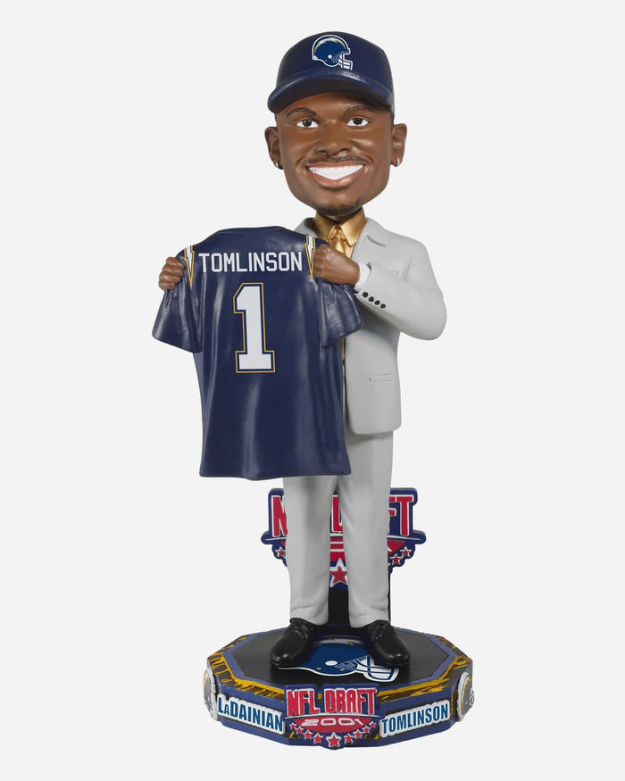 Ladainian Tomlinson Los Angeles Chargers 2001 NFL Draft Pick Bobblehead FOCO - FOCO.com