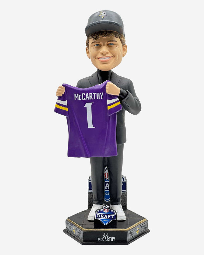 JJ McCarthy Minnesota Vikings 2024 Draft Pick Bobblehead FOCO - FOCO.com