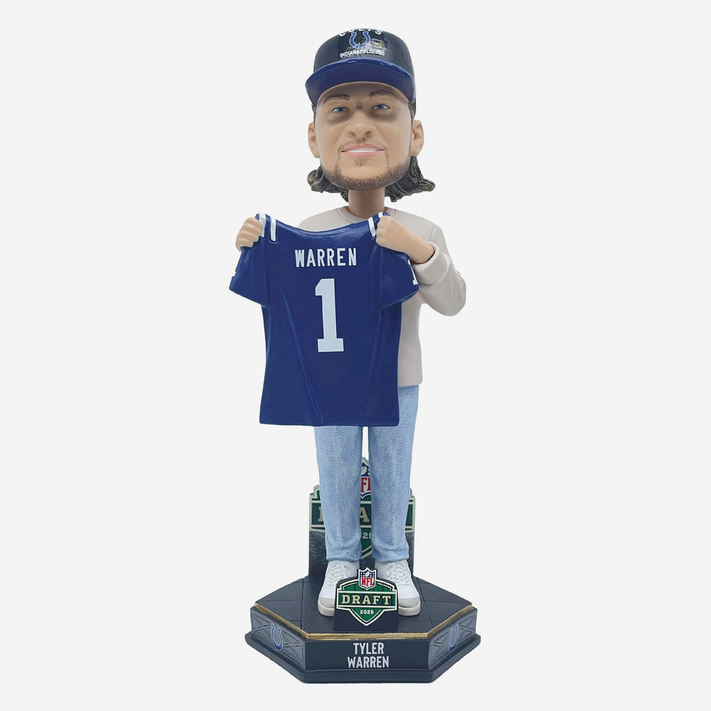 Tyler Warren Indianapolis Colts 2025 NFL Draft Pick Number 14 Bobblehead FOCO - FOCO.com