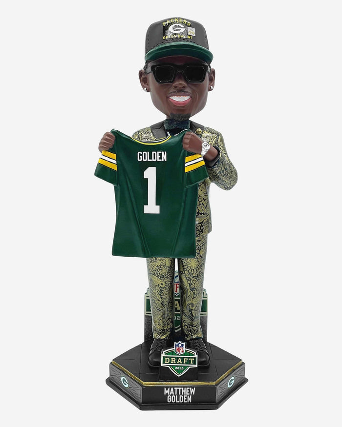 Matthew Golden Green Bay Packers 2025 NFL Draft Pick Number 23 Bobblehead FOCO - FOCO.com