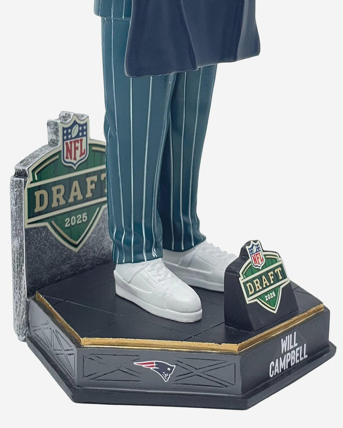 Will Campbell New England Patriots 2025 NFL Draft Pick Number 4 Bobblehead FOCO - FOCO.com