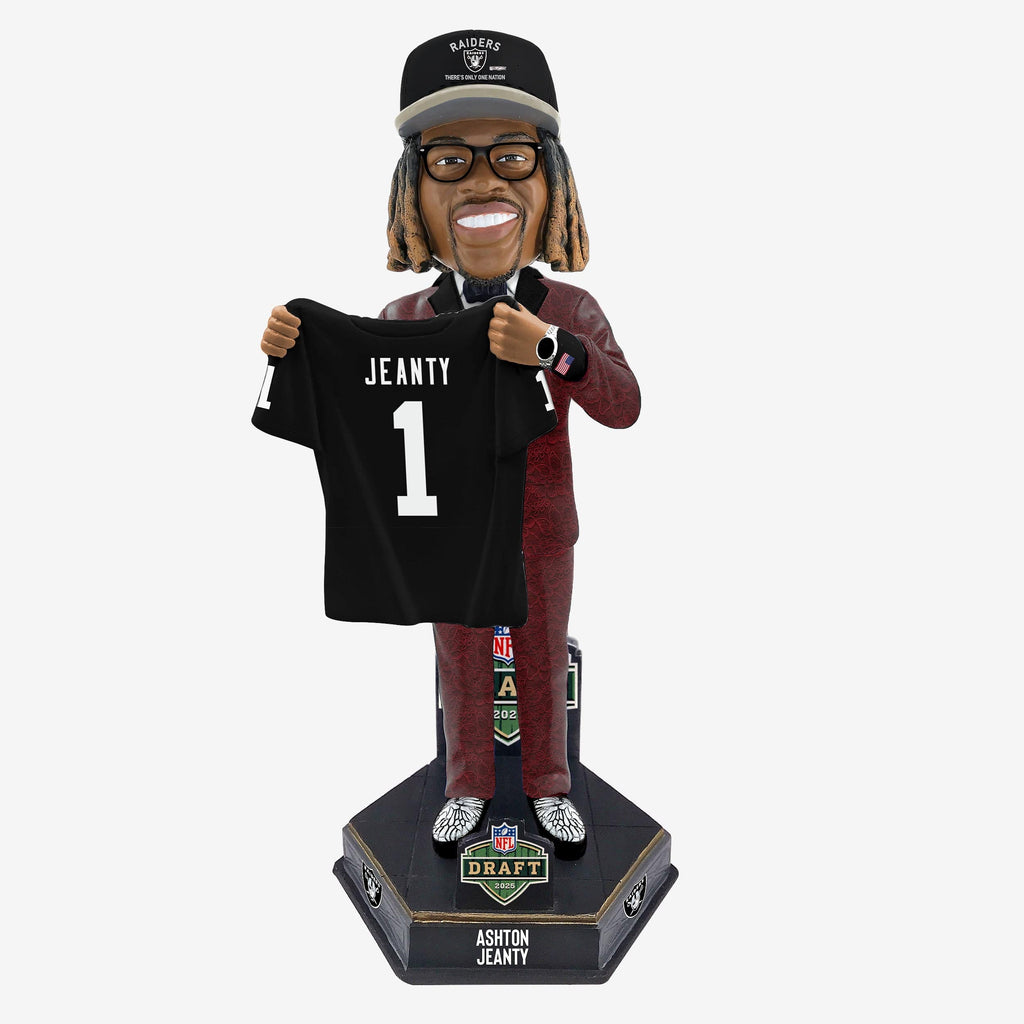 Ashton Jeanty Las Vegas Raiders 2025 NFL Draft Pick Number 6 Bobblehead FOCO - FOCO.com