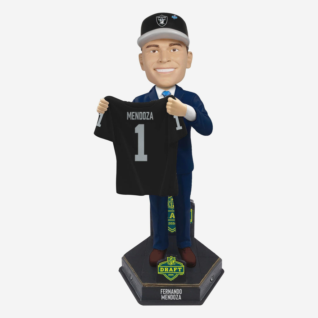 Fernando Mendoza Las Vegas Raiders 2026 NFL Draft Pick Number 1 Bobblehead FOCO - FOCO.com