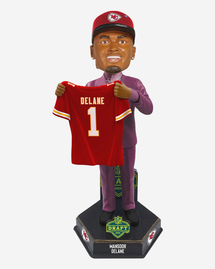Mansoor Delane Kansas City Chiefs 2026 NFL Draft Pick Number 6 Bobblehead FOCO - FOCO.com