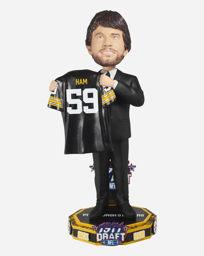 Jack Ham Pittsburgh Steelers 1971 NFL Draft Pick Bobblehead FOCO - FOCO.com