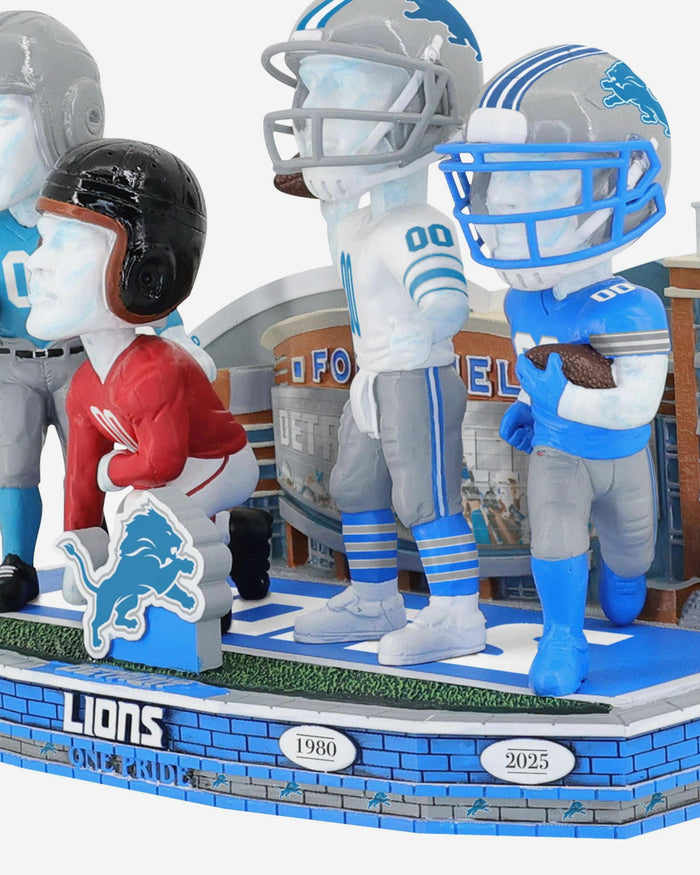 Detroit Lions Football Uniform Timeline Mini Bobblehead Scene FOCO - FOCO.com