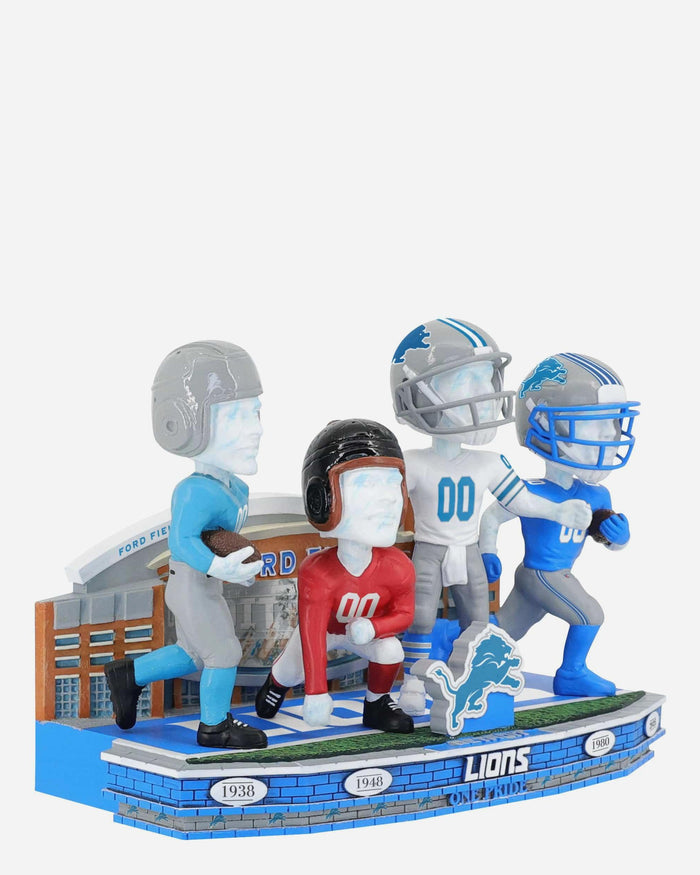 Detroit Lions Football Uniform Timeline Mini Bobblehead Scene FOCO - FOCO.com