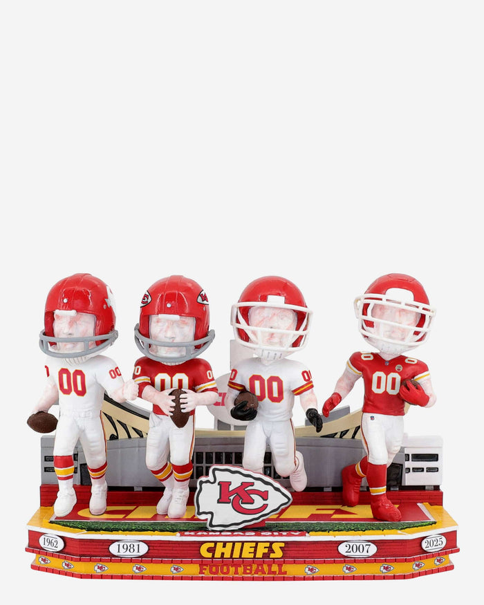 Kansas City Chiefs Football Uniform Timeline Mini Bobblehead Scene FOCO - FOCO.com