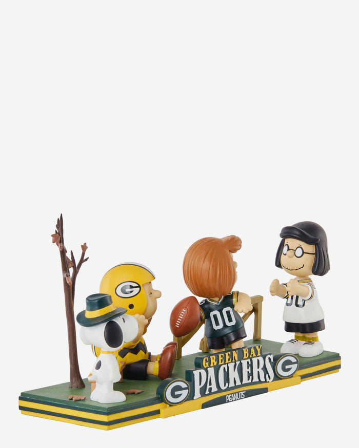Green Bay Packers Peanuts Gang Mini Bobblehead Scene FOCO - FOCO.com