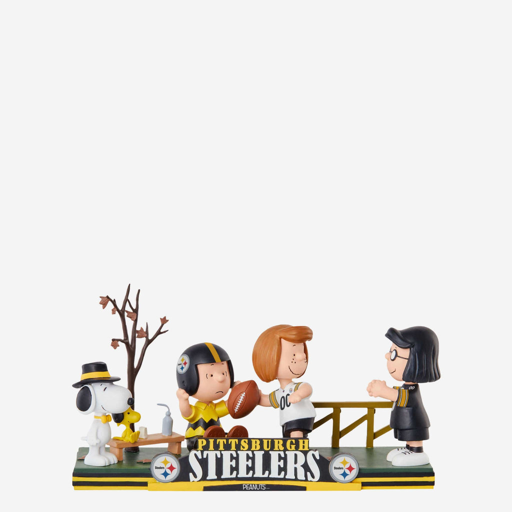 Pittsburgh Steelers Peanuts Gang Mini Bobblehead Scene FOCO - FOCO.com