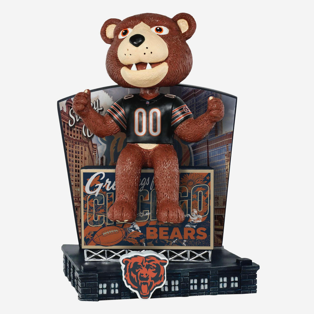 Staley Da Bear Chicago Bears Greetings From Mascot Bobblehead FOCO - FOCO.com