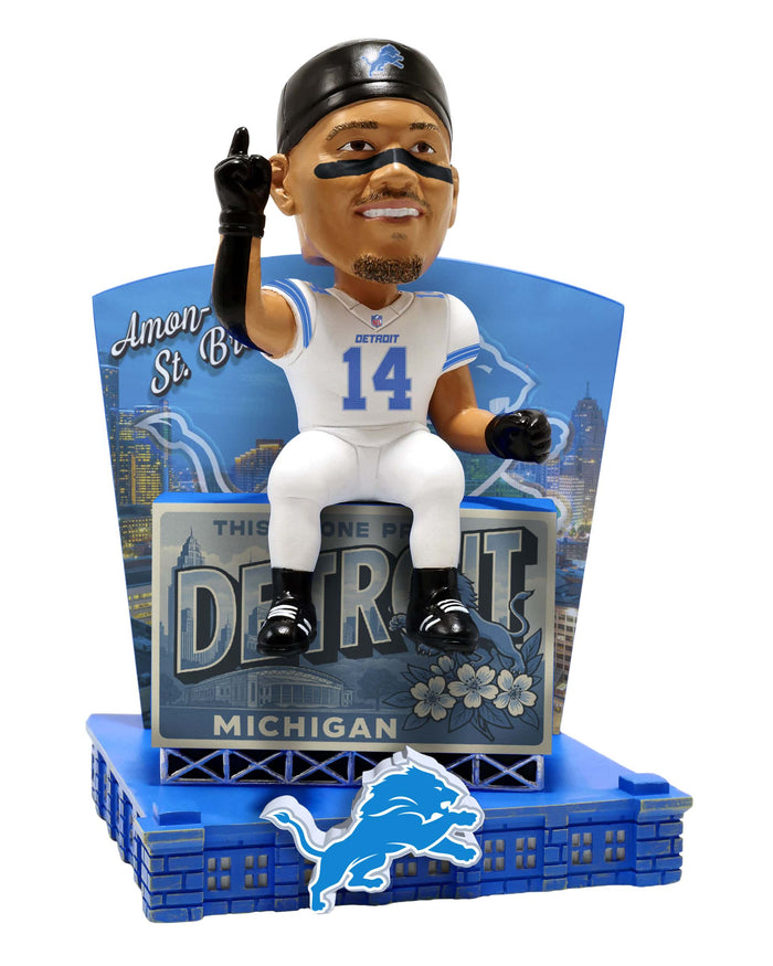 Amon Ra St Brown Detroit Lions Greetings From Bobblehead