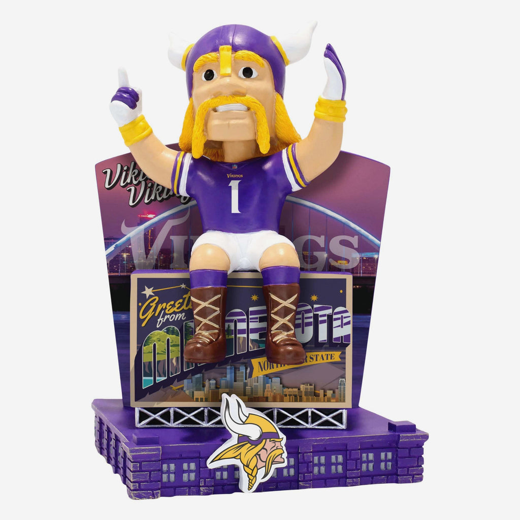 Viktor the Viking Minnesota Vikings Greetings From Mascot Bobblehead FOCO - FOCO.com
