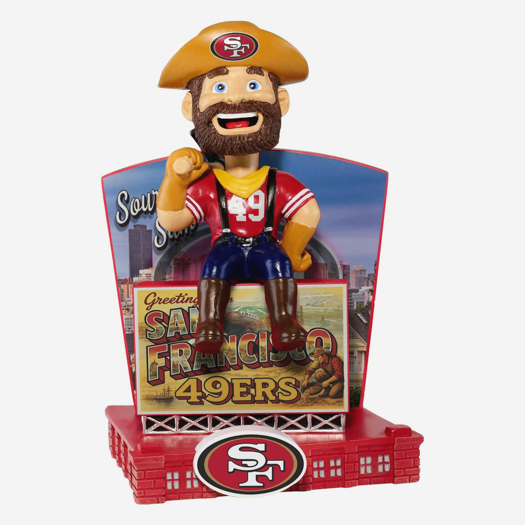 Sourdough Sam San Francisco 49ers Greetings From Mascot Bobblehead FOCO - FOCO.com