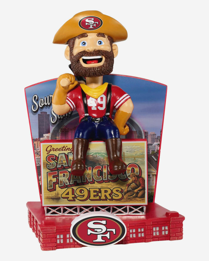 Sourdough Sam San Francisco 49ers Greetings From Mascot Bobblehead FOCO - FOCO.com