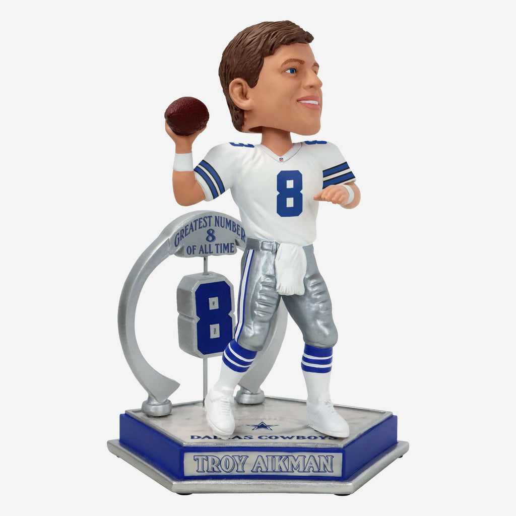 Troy Aikman Dallas Cowboys Legendary Number 8 Bobblehead FOCO - FOCO.com