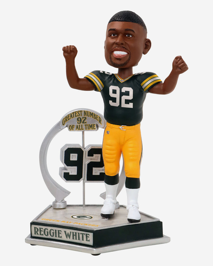 Reggie White Green Bay Packers Legendary Number 92 Bobblehead FOCO - FOCO.com