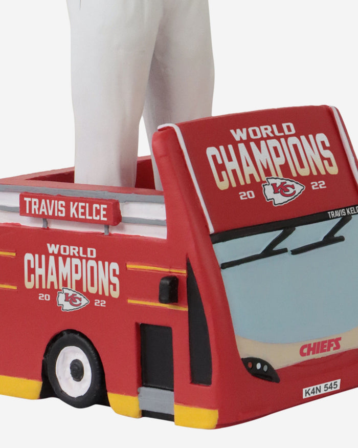 Travis Kelce Kansas City Chiefs Super Bowl LVII Champions Parade Bus Bobblehead FOCO - FOCO.com