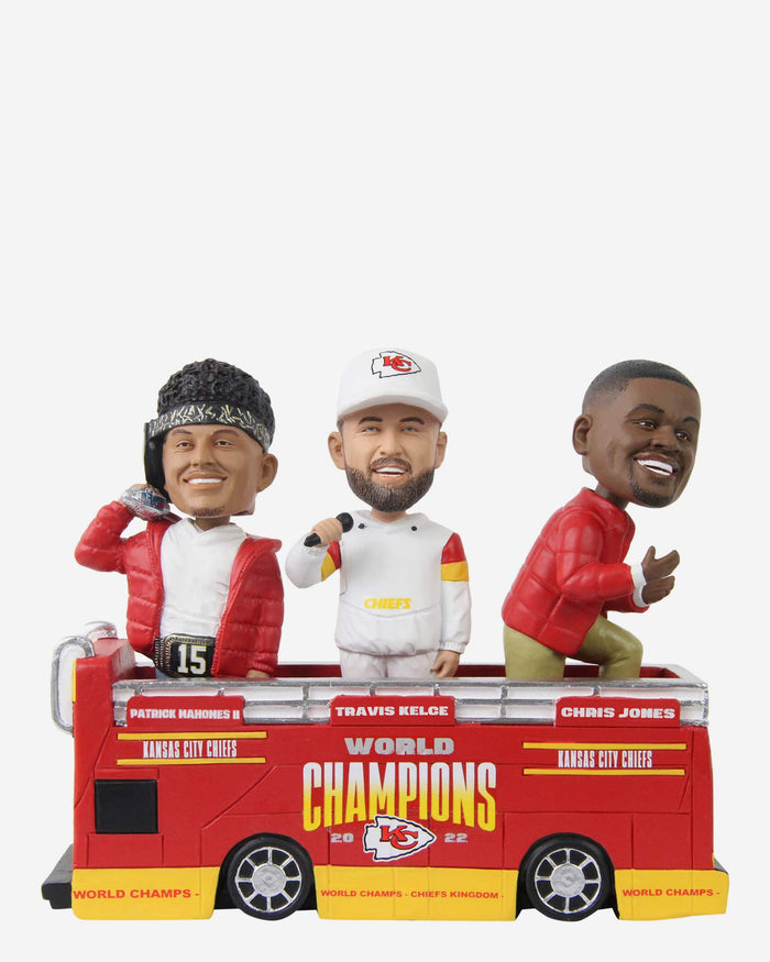 Kansas City Chiefs Super Bowl LVII Champions Parade Bus Mini Bobblehead Scene FOCO - FOCO.com