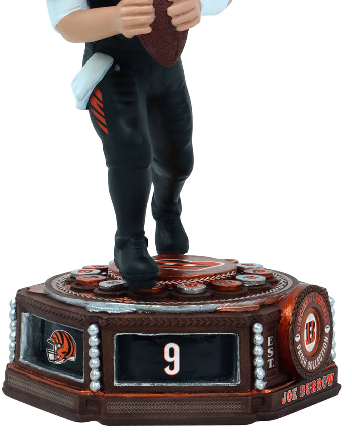 Joe Burrow Cincinnati Bengals Patch Collection Bobblehead FOCO - FOCO.com