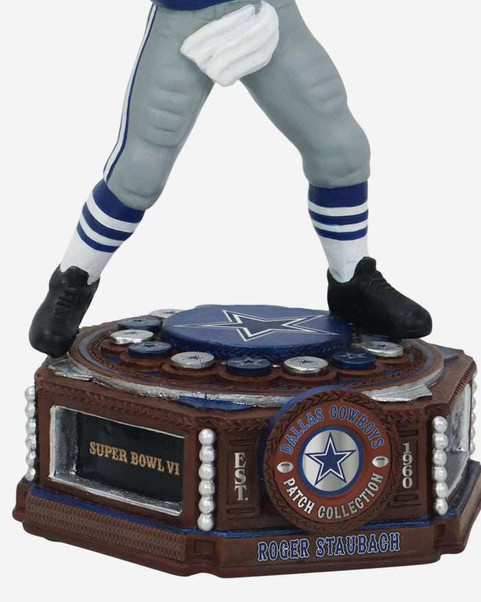 Roger Staubach Dallas Cowboys Patch Collection Bobblehead FOCO - FOCO.com